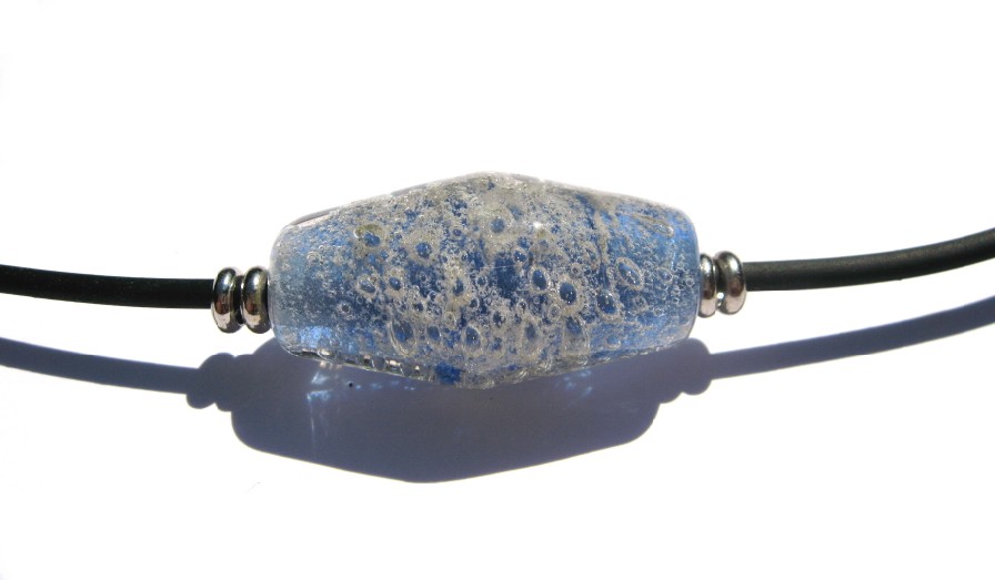 Ketting cone blauw op rubber ketting